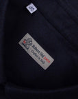 Dark Navy Italian Twill Brushed Cotton Long Sleeve Shirt