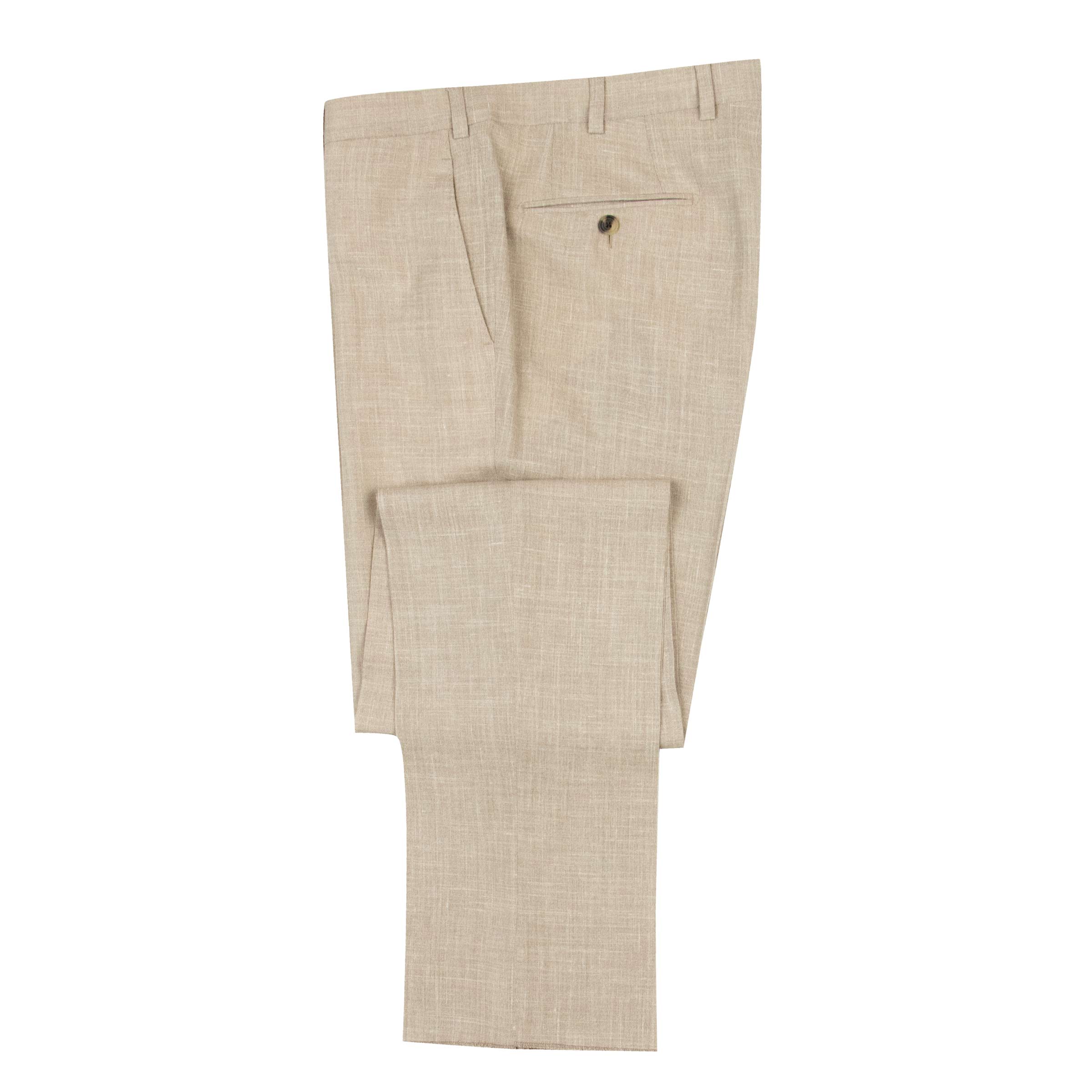 Robert Old - Beige Super 130's Wool, Silk and Linen Suit Crafted in Italy SUITS Robert Old
