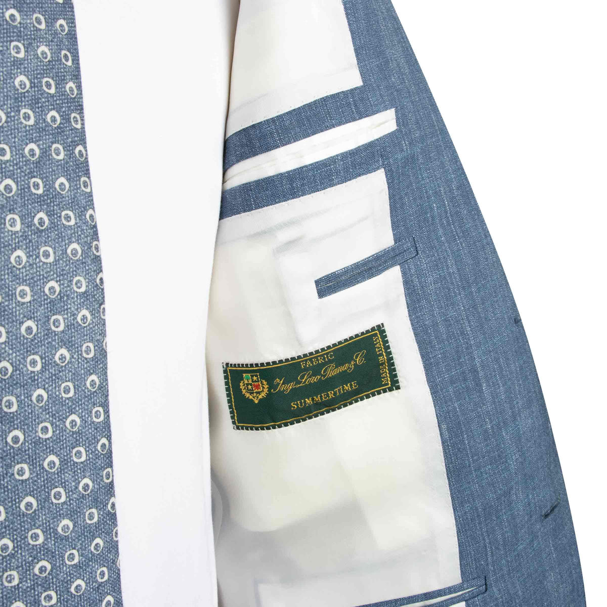Light Blue Wool, Linen and Silk Suit Crafted in Italy SUITS Robert Old