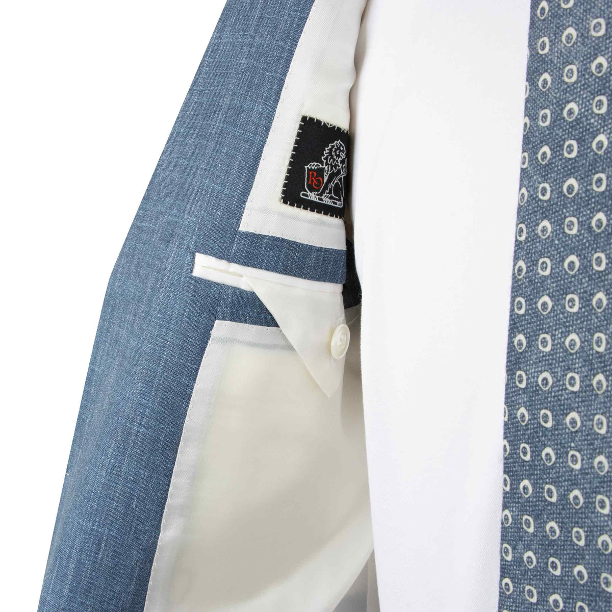 Light Blue Wool, Linen and Silk Suit Crafted in Italy SUITS Robert Old