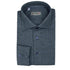 Denim Blue Birdseye Knit Italian Brushed Cotton Long Sleeve Shirt L/S SHIRTS Robert Old