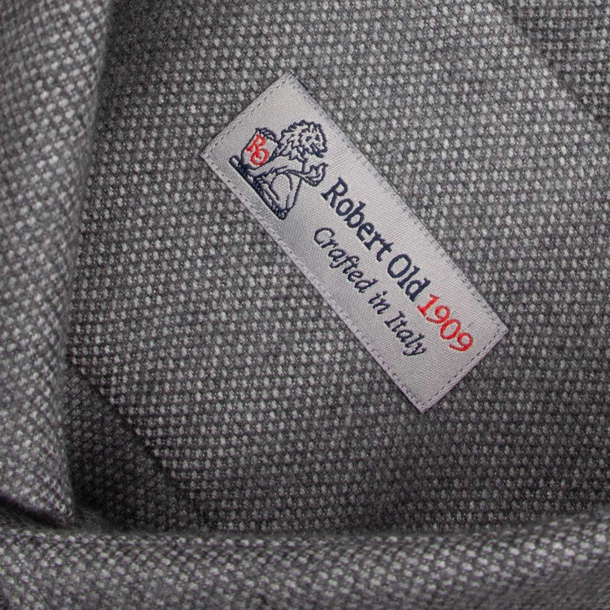 Grey Birdseye Knit Italian Brushed Cotton Long Sleeve Shirt