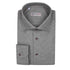 Grey Birdseye Knit Italian Brushed Cotton Long Sleeve Shirt L/S SHIRTS Robert Old