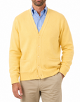 Robert Old - Lemon Frost Mallaig 4ply Cashmere Cardigan CASHMERE Robert Old