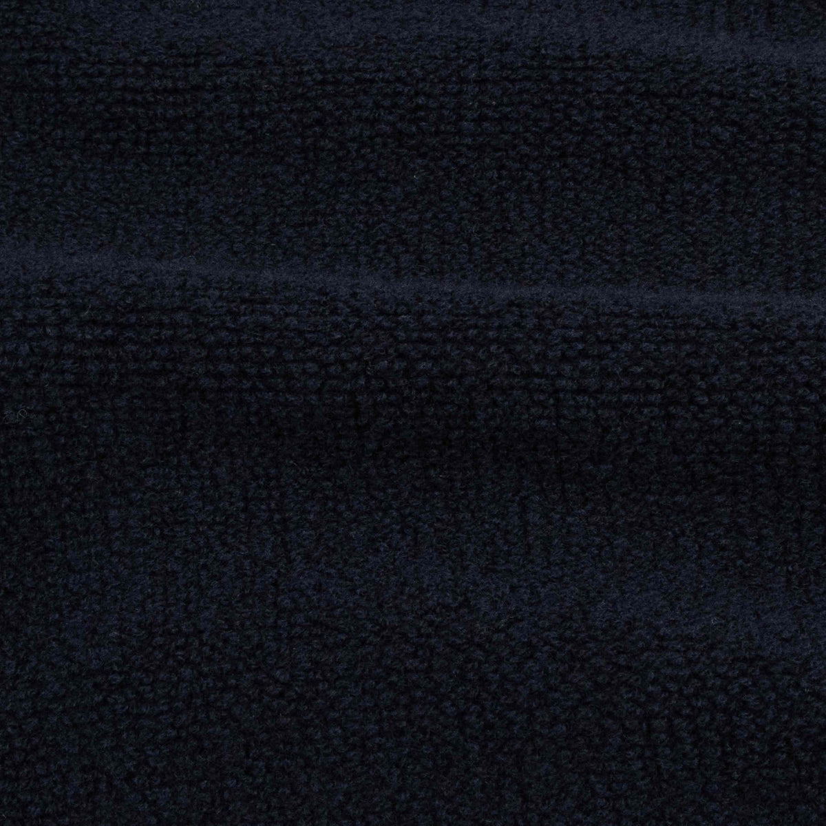 Navy Wool &amp; Cashmere Bouclé Zip Bomber Cardigan KNITWEAR Robert Old