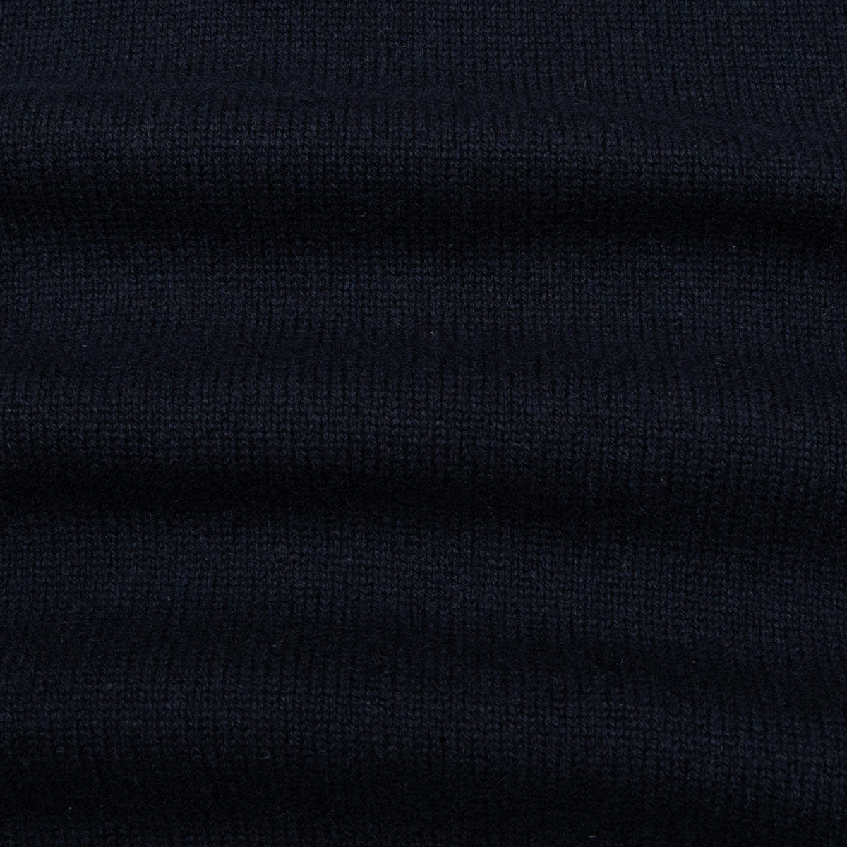 Robert Old - Navy Blue Contrast Virgin Wool &amp; Cashmere Zip Neck Sweater KNITWEAR Robert Old