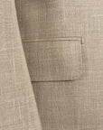 Robert Old - Beige Super 130's Wool, Silk and Linen Suit Crafted in Italy SUITS Robert Old