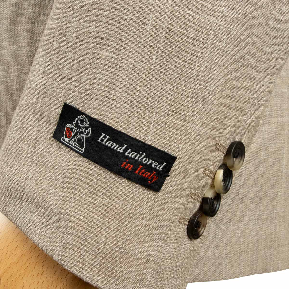 Robert Old - Beige Super 130's Wool, Silk and Linen Suit Crafted in Italy SUITS Robert Old