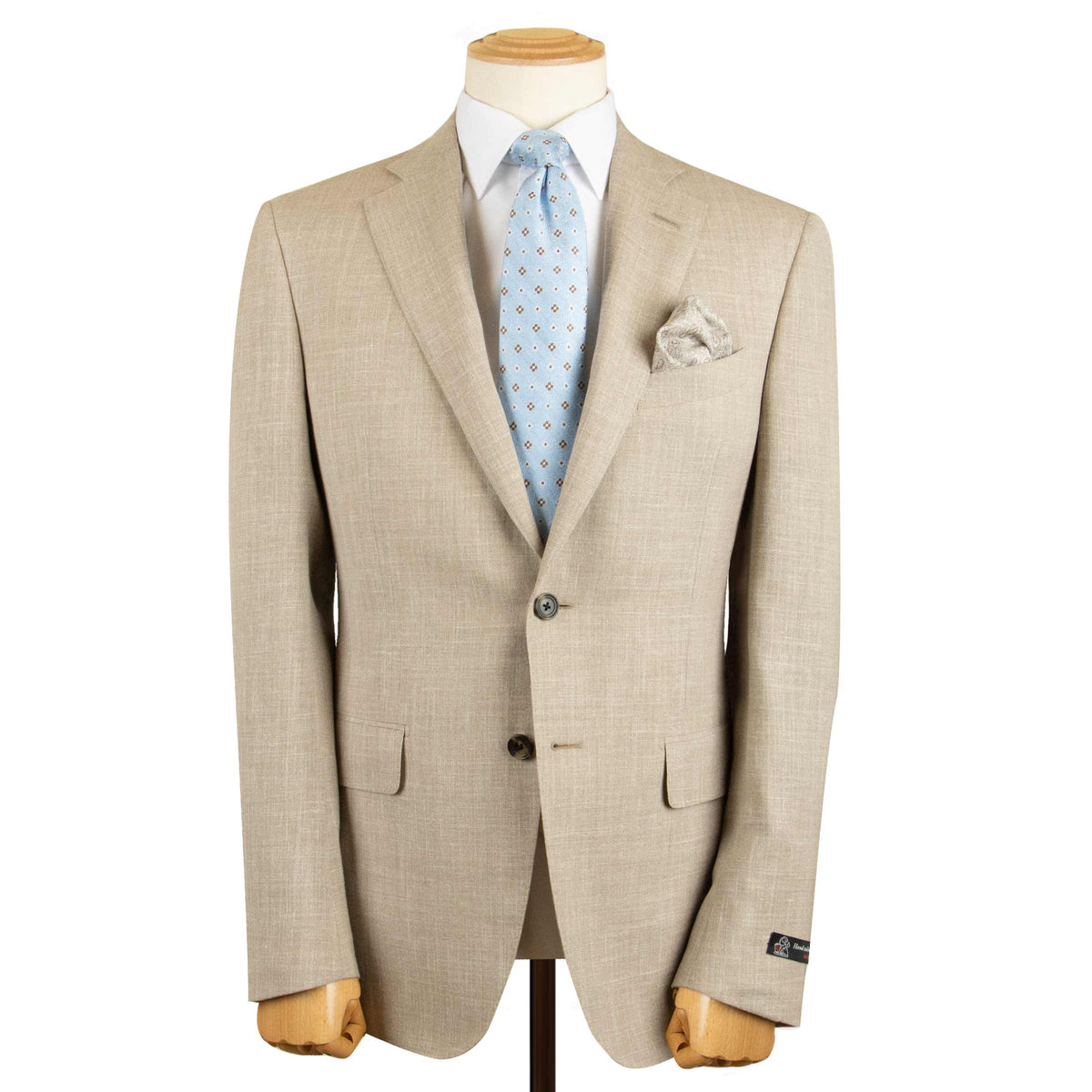 Beige Super 130's Wool, Silk and Linen Suit Crafted in Italy SUITS Robert Old
