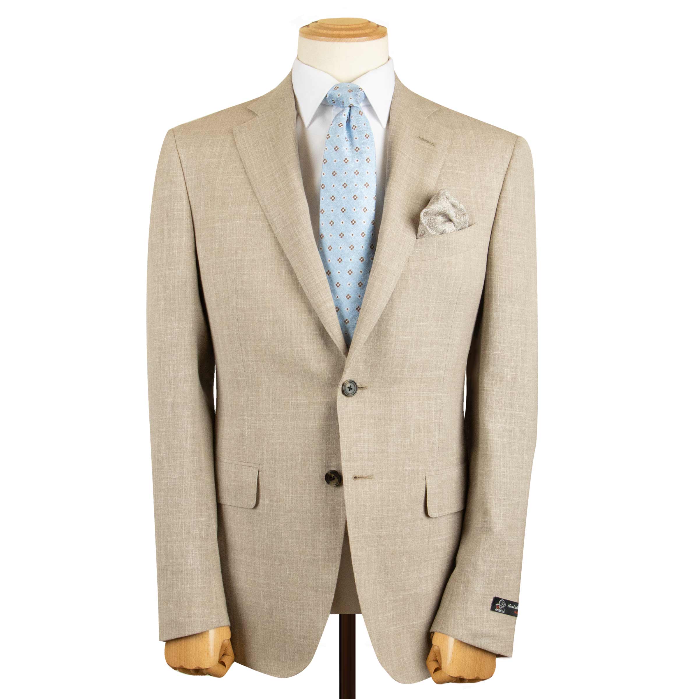 Robert Old - Beige Super 130s Wool, Silk and Linen Suit SUITS SCUDERI