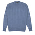 Robert Old - Lapis Blue Rothesay 4ply Cable Crew Cashmere Sweater CASHMERE Robert Old