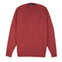 Robert Old - Poppy Melange Rothesay 4ply Cable Crew Cashmere Sweater CASHMERE Robert Old