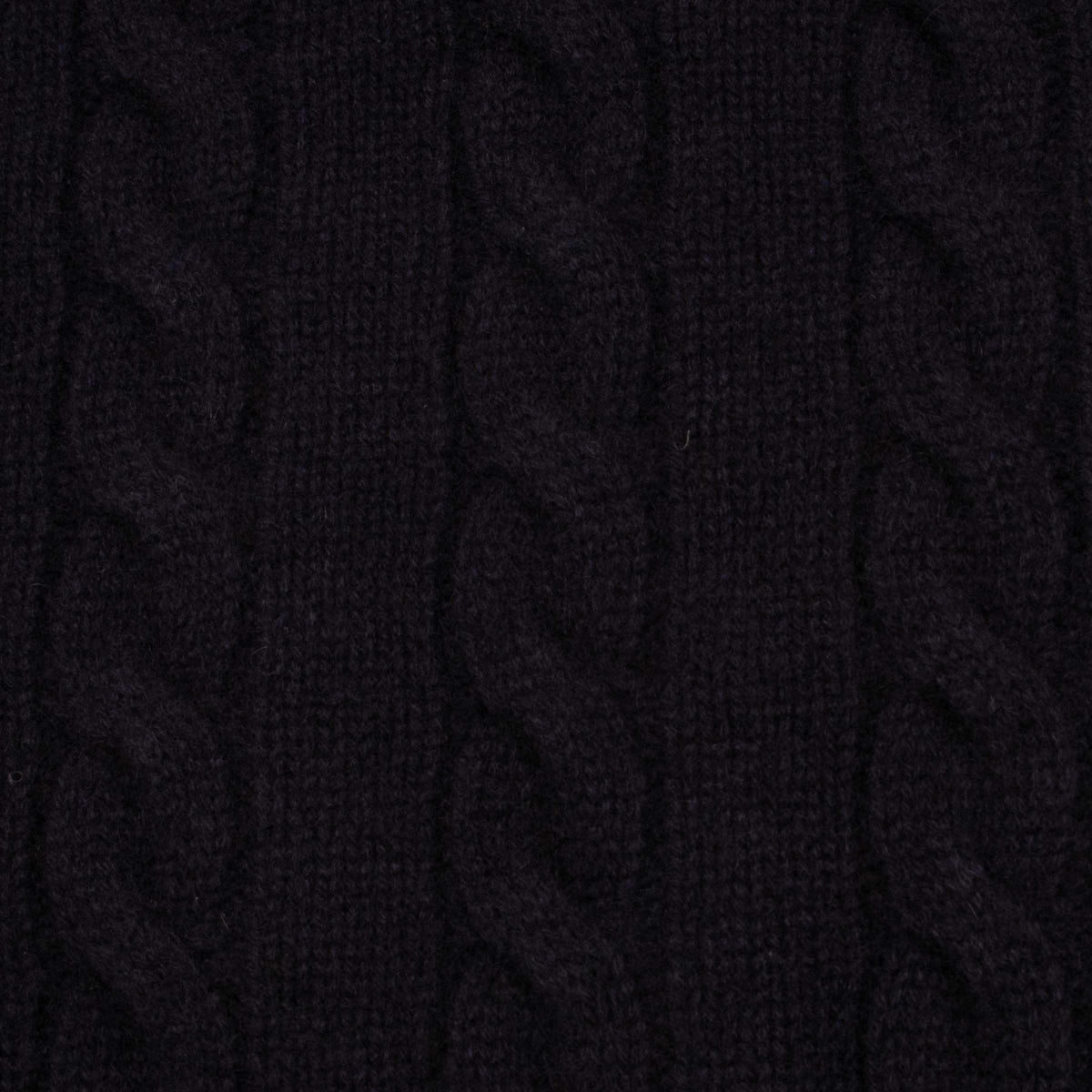 Dark Navy Rothesay 4ply Cable Crew Cashmere Sweater CASHMERE Robert Old