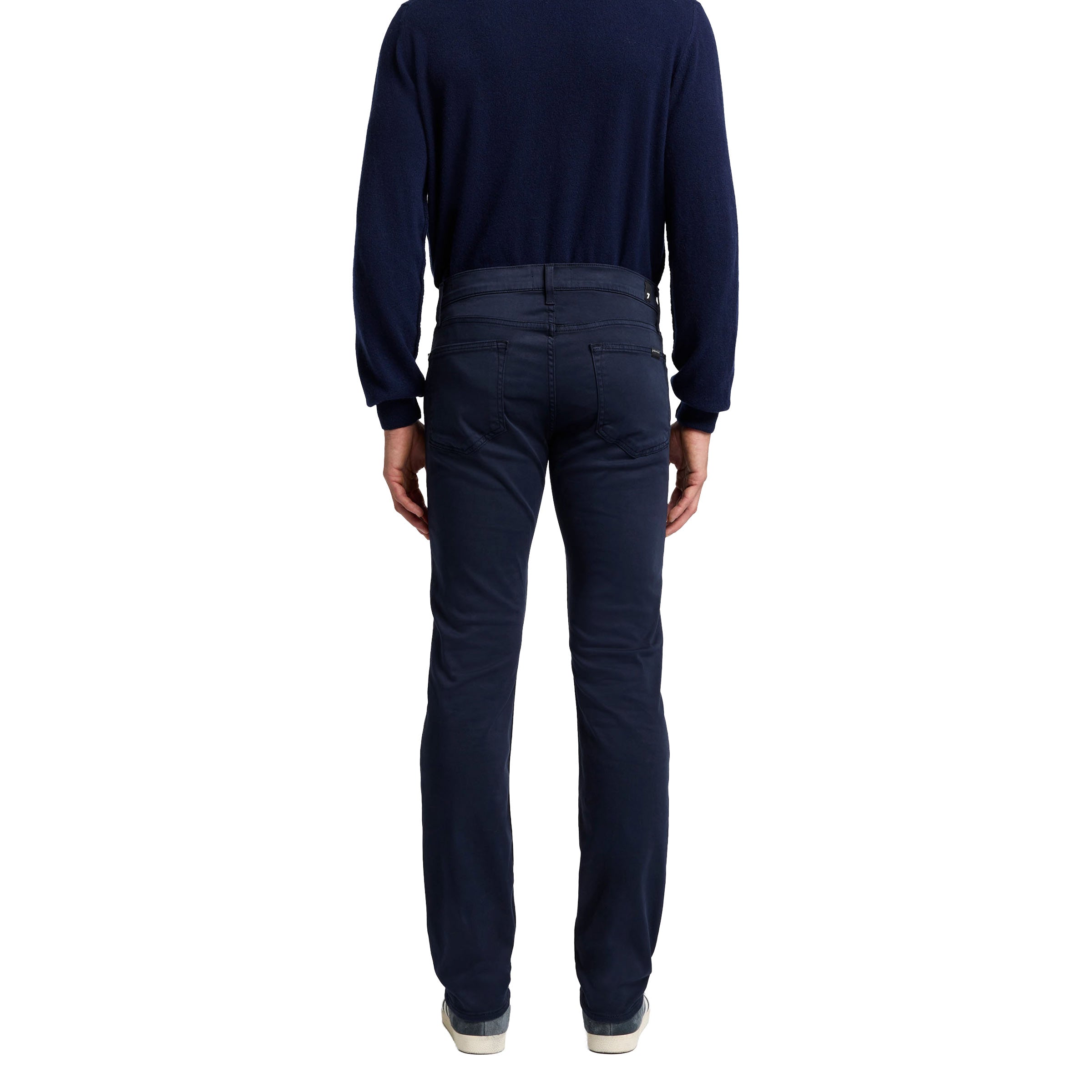 7 For All Mankind - Navy Slimmy Luxe Performance Sateen Jeans JEANS 7 For All Mankind