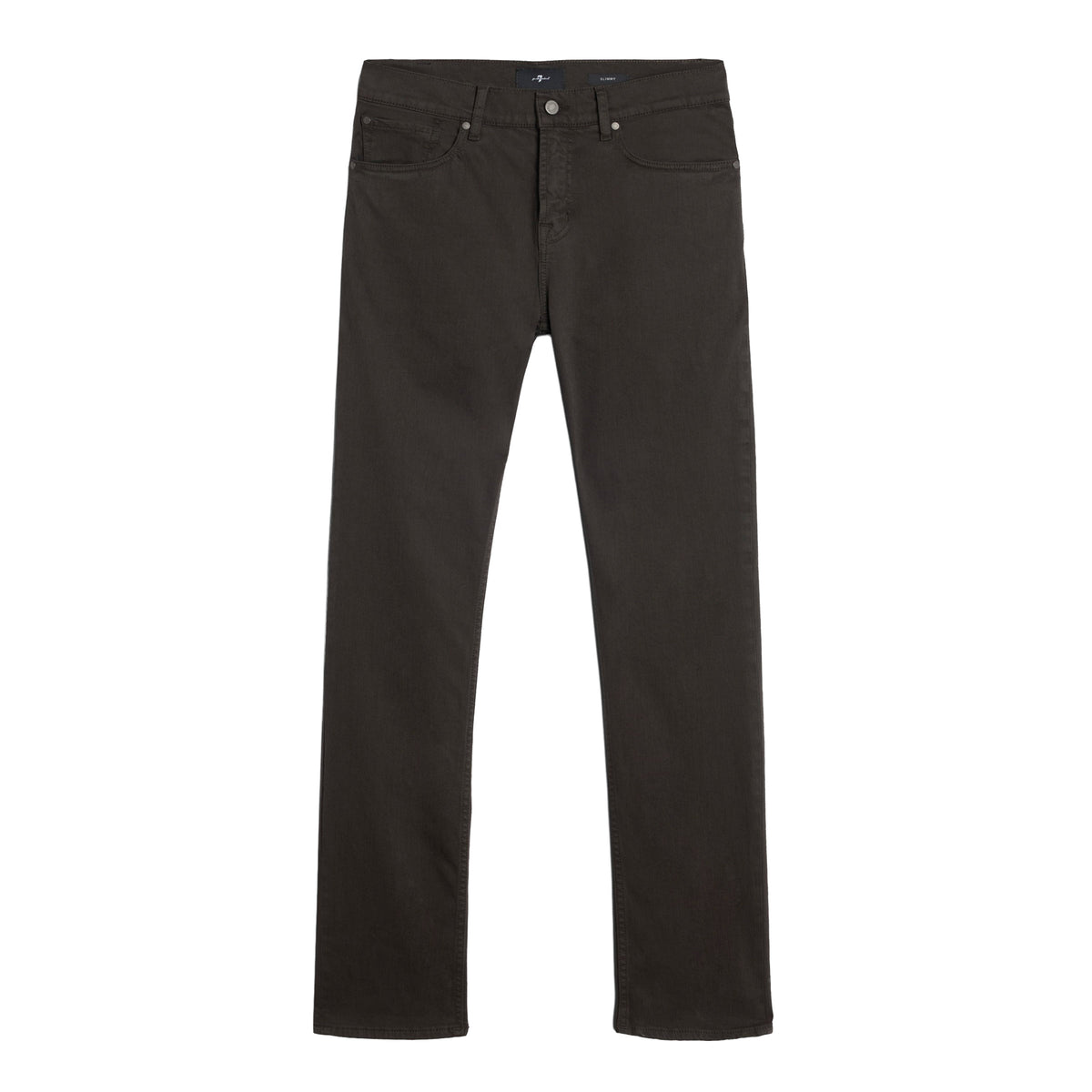 7 For All Mankind - Dark Olive Green Slimmy Melange Twill Jeans JEANS 7 For All Mankind