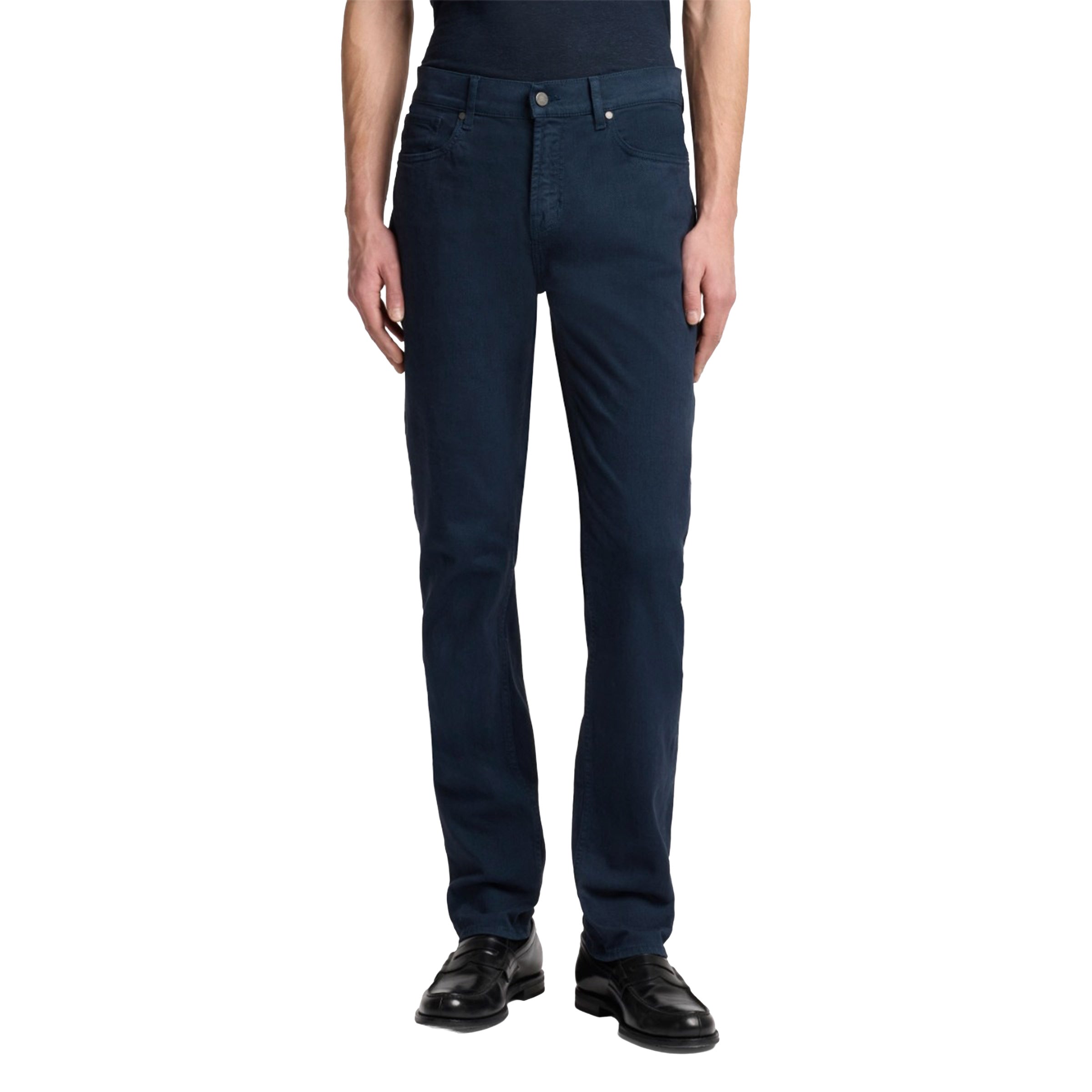 7 For All Mankind - Blue Slimmy Melange Twill Slim Jeans JEANS 7 For All Mankind