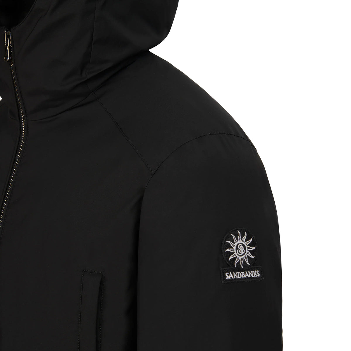 Sandbanks - Black Canford Terrace Padded Jacket BLOUSONS Sandbanks