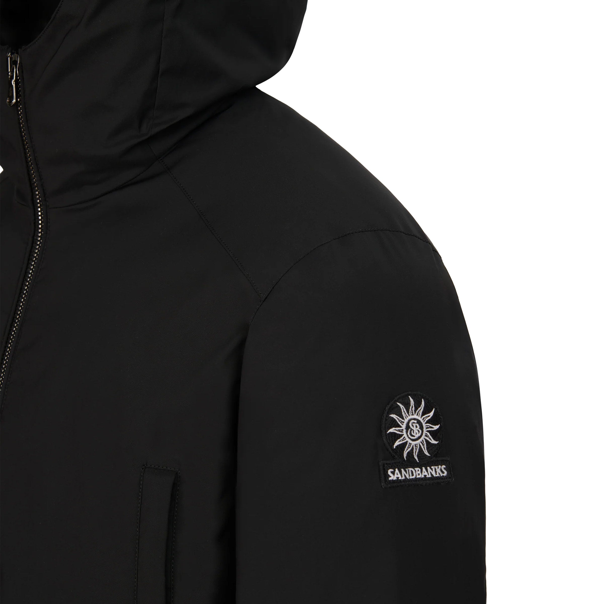 Sandbanks - Black Canford Terrace Padded Jacket BLOUSONS Sandbanks