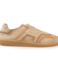 Santoni - Sand Double Buckle Oly Suede Sneaker