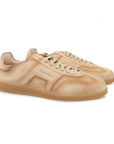 Santoni - Sand Double Buckle Oly Suede Sneaker