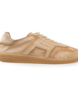 Santoni - Sand Double Buckle Oly Suede Sneaker