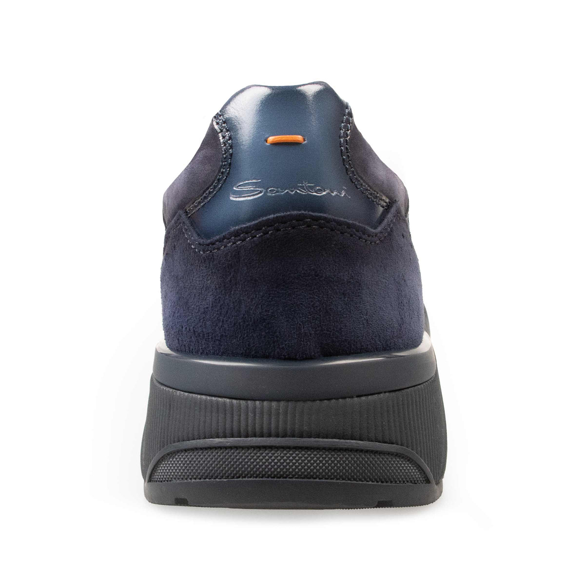 Santoni - Navy Suede &amp; Calf Leather Sneakers SHOES Santoni