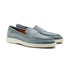 Santoni - Light Blue Suede Penny Loafer SHOES Santoni