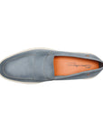 Santoni - Light Blue Suede Penny Loafer