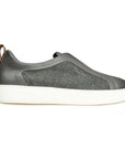 Grey Flannel Leather Slip-on Sneaker