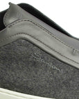 Grey Flannel Leather Slip-on Sneaker