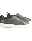 Grey Flannel Leather Slip-on Sneaker