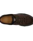 Dark Brown Leather Double Buckle Sneaker