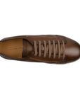 Dark Brown Tumbled Grain Leather Sneaker