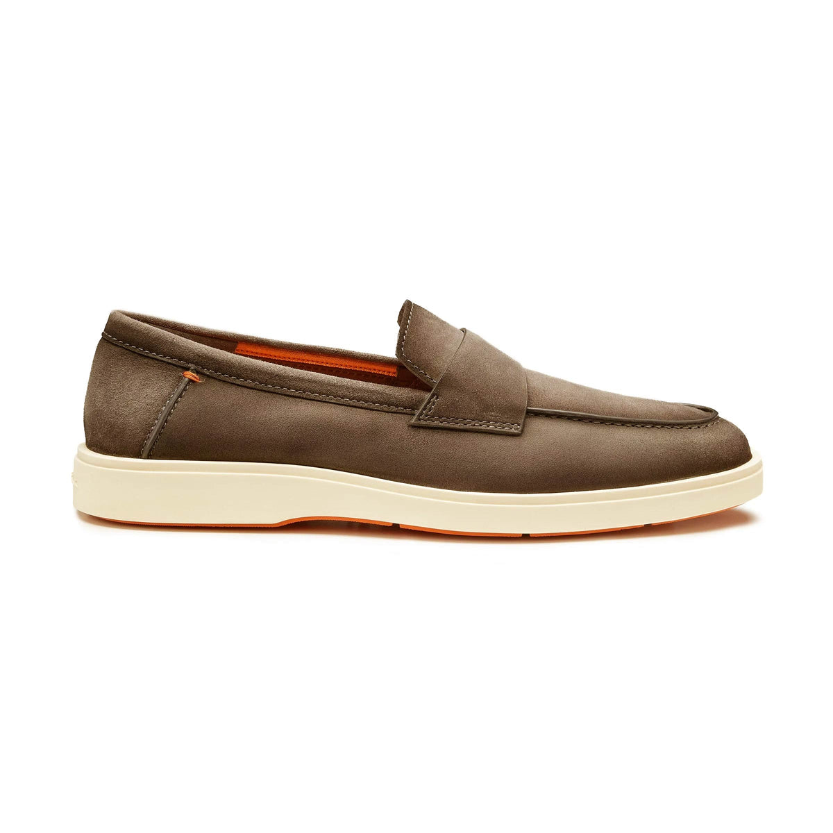 Santoni - Light Brown Suede Penny Loafer SHOES Santoni