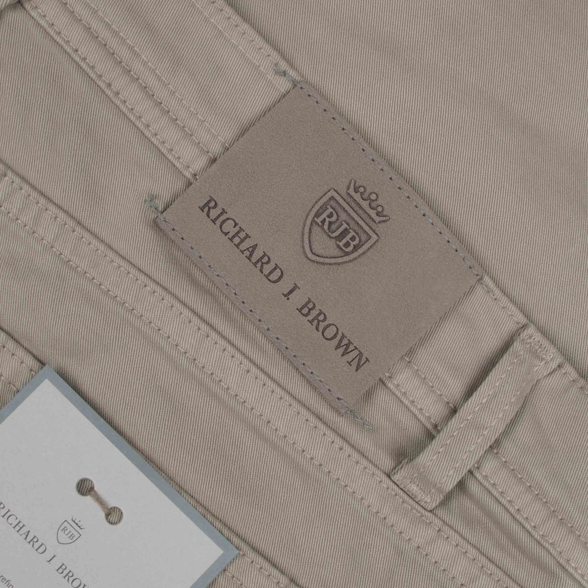 Richard J Brown - Stone Beige 'Milano' Cotton Regular Fit Jeans JEANS Richard J Brown