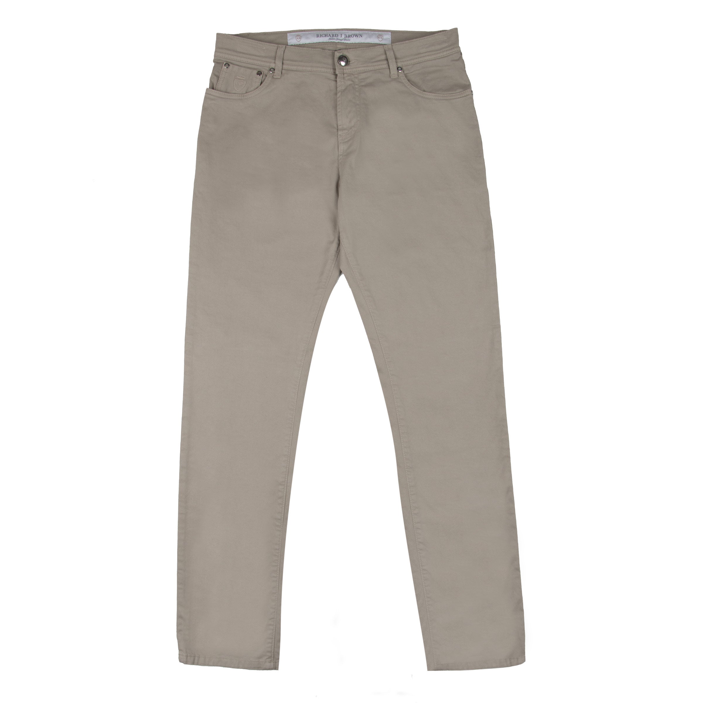 Richard J Brown - Stone Beige &#39;Milano&#39; Cotton Regular Fit Jeans JEANS Richard J Brown