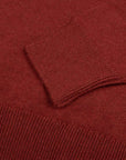 Robert Old - Russet Red Tiree 4ply Crew Neck Cashmere Sweater CASHMERE Robert Old