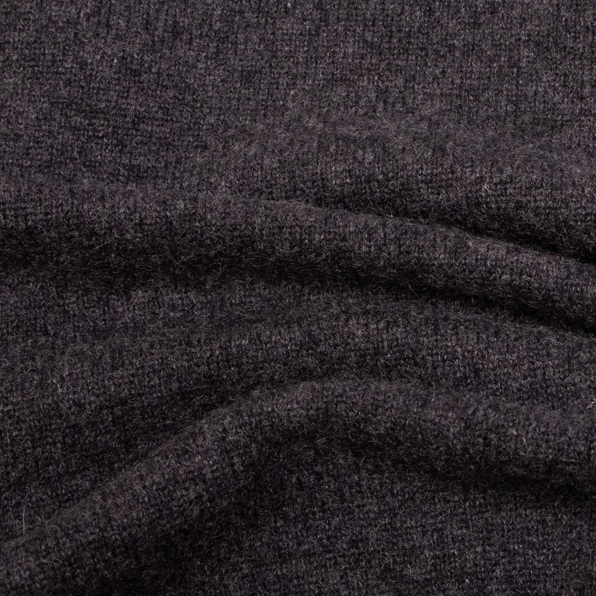 Robert Old - Charcoal Tobermorey 4ply V-Neck Cashmere Sweater CASHMERE Robert Old