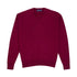 Claret Red Tobermorey 4ply V-Neck Cashmere Sweater CASHMERE Robert Old