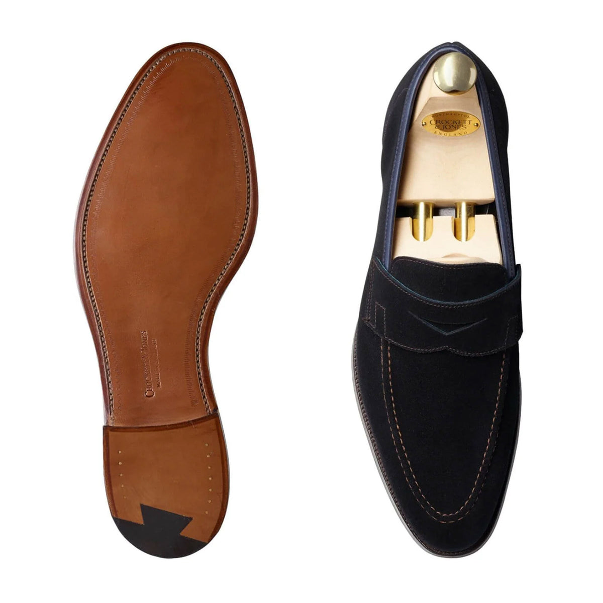 Crockett & Jones - Teign Unlined Suede Loafers - Navy SHOES Crockett & Jones