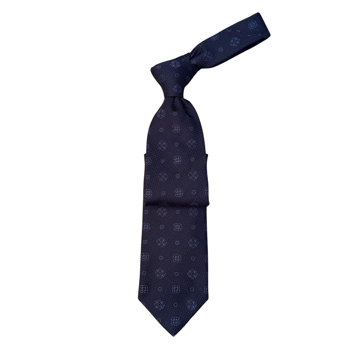 Italian three-fold Jacquard Blue Neck Tie TIES/CRAVATS Robert Old