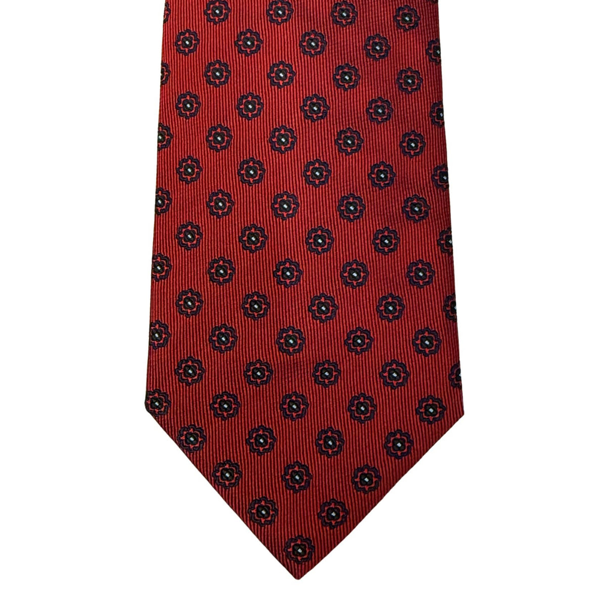 Italian three-fold Jacquard Rich Red Neck Tie TIES/CRAVATS Robert Old