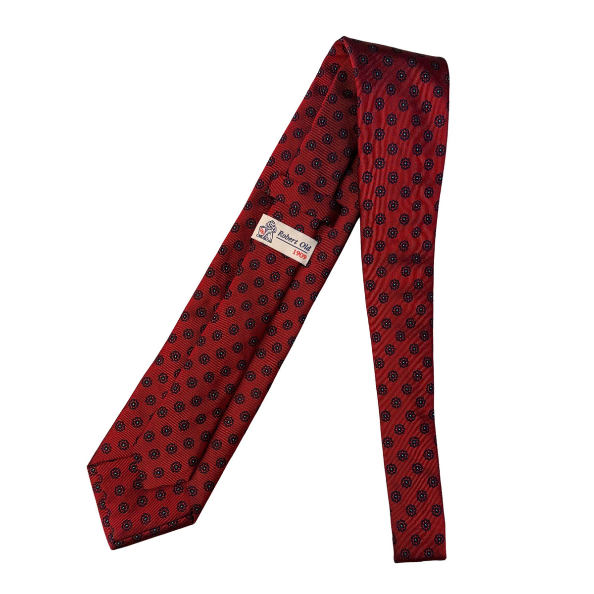 Italian three-fold Jacquard Rich Red Neck Tie TIES/CRAVATS Robert Old