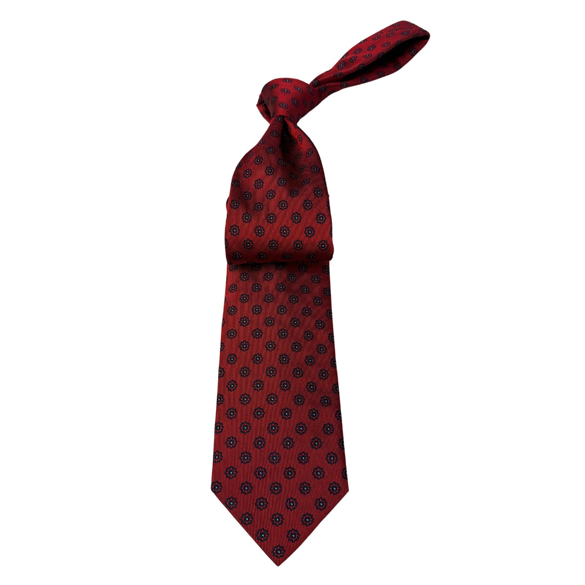 Italian three-fold Jacquard Rich Red Neck Tie TIES/CRAVATS Robert Old