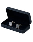 Eton Gunmetal Grey Mother-of-Pearl Cufflinks