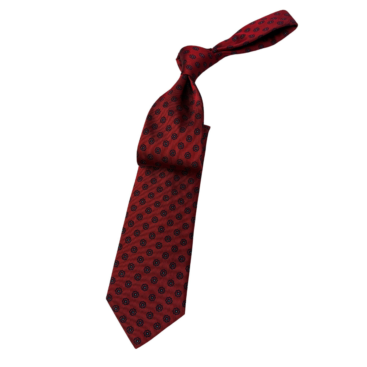Italian three-fold Jacquard Rich Red Neck Tie TIES/CRAVATS Robert Old