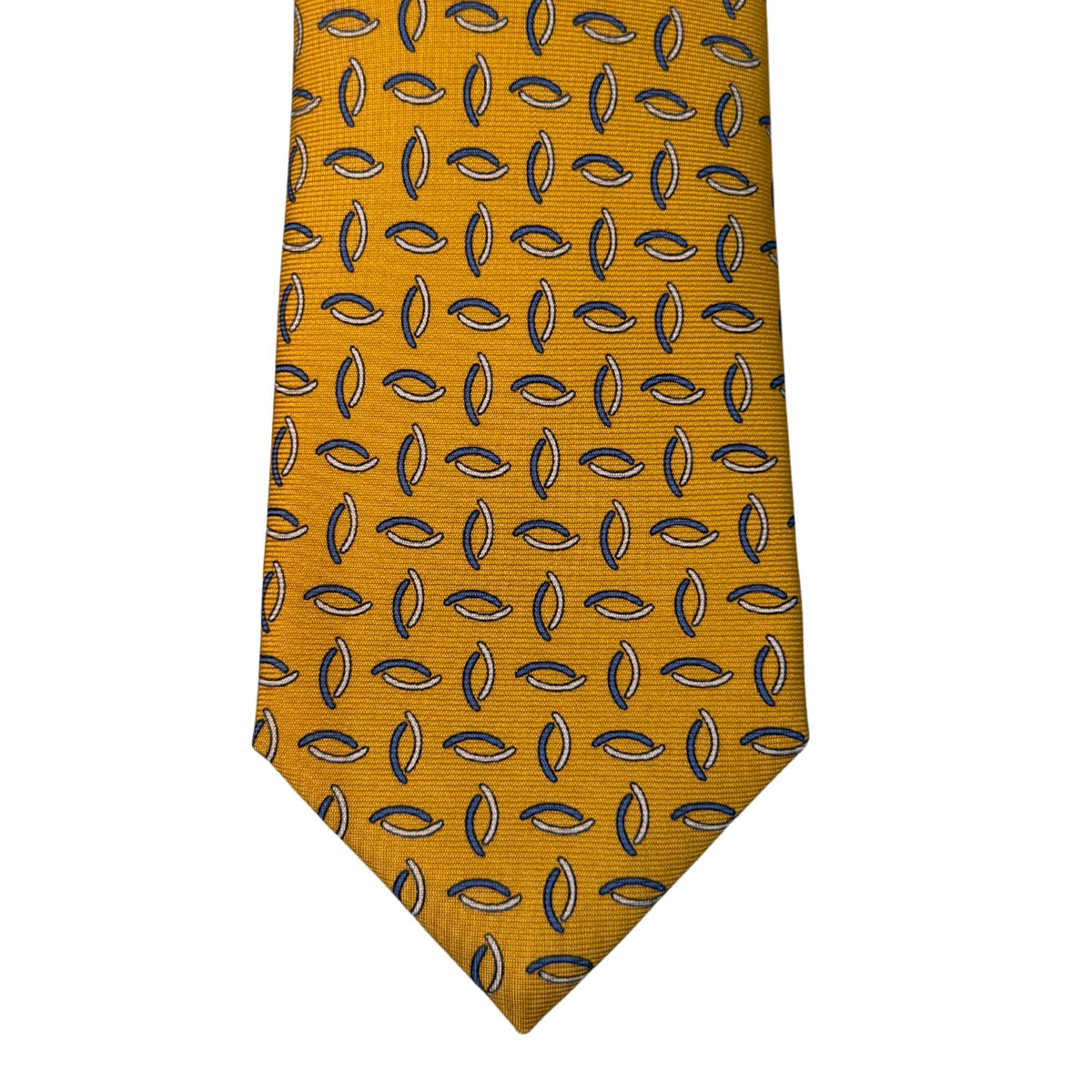 Italian Gold Print Seven Fold 100% Silk Tie TIES/CRAVATS Robert Old