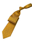 Italian Gold Print Seven Fold 100% Silk Tie TIES/CRAVATS Robert Old