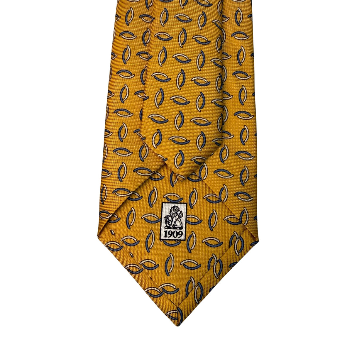 Italian Gold Print Seven Fold 100% Silk Tie TIES/CRAVATS Robert Old