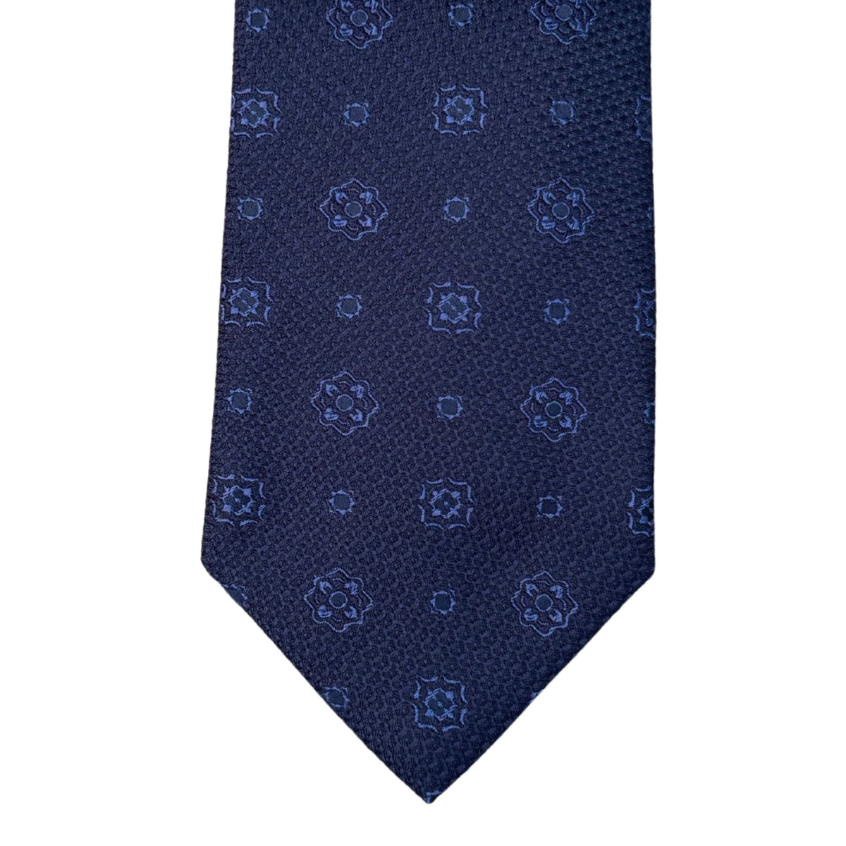 Italian three-fold Jacquard Blue Neck Tie TIES/CRAVATS Robert Old